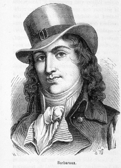 Portret van Charles Jean Marie Barbaroux (1767 - 1794), een Franse politicus die de federaties van Marseille leidde toen de Tuilerieën in 1792 werden ingenomen door French School