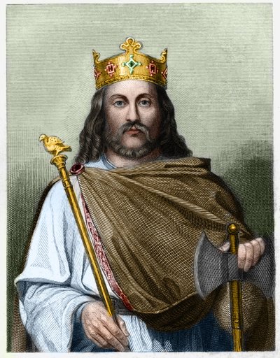 Portret van Chilperic I (539 - 584), koning van Neustrië - in 