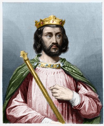 Portret van Clotaire (Clothaire) III (652 - 673), Koning van Neustrië en Bourgondië - in 