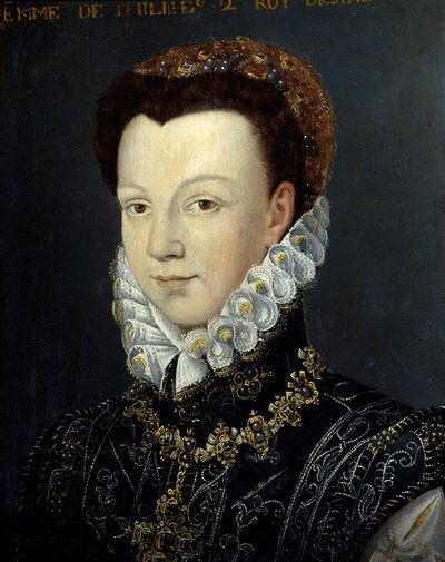 Portret van Elisabeth de Valois (of Elisabeth van Frankrijk) door French School