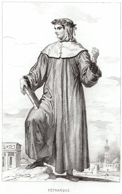 Portret van Francesco Petrarca door French School