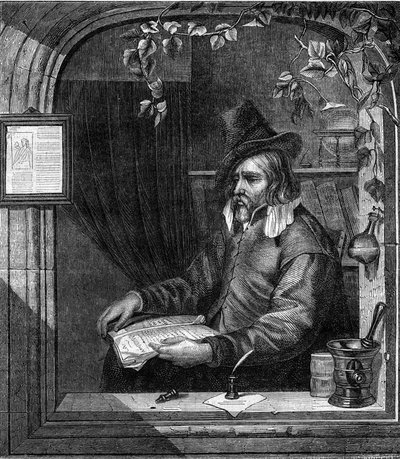 Portret van Giulio Genoino (Genovino), die samen met Tommaso Aniello, genaamd Masaniello (1622-1647) deelnam aan de opstand tegen de Spanjaarden in Napels in 1647. Gravure uit 1852. door French School