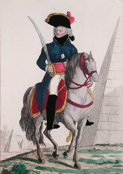 Portret van Jean Baptiste Kleber (1753-1800) bij de Piramides, eind 18e eeuw door French School