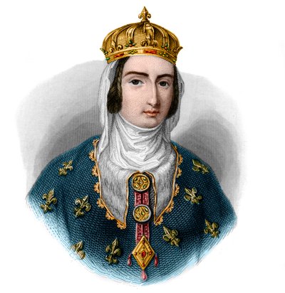 Portret van Joan I van Navarra door French School