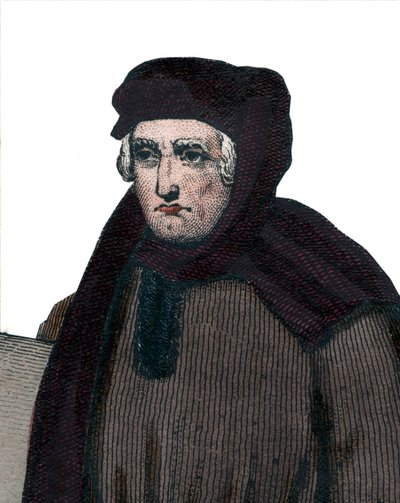 Portret van Jean Froissart (1337-1404) door French School