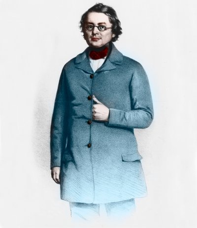 Portret van Joseph Skoda (1805-1881), Tsjechische arts, medisch professor en dermatoloog door French School