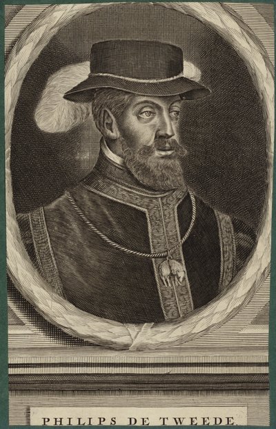 Portret van Koning Filips II van Spanje door French School