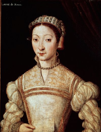 Portret van Laure de Noves, geliefde van Petrarca door French School