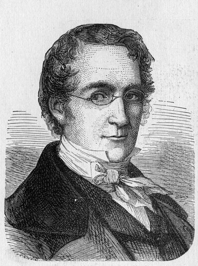 Portret van Louis-Joseph Gay-Lussac (Louis Joseph Gay Lussac) (1778 - 1850) - uit "Album van Wetenschap; beroemde geleerden; Grote ontdekkingen" 1896 door French School