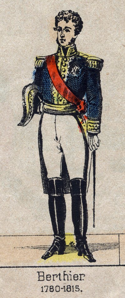 Portret van Louis Alexandre Berthier (1753-1815), prins van Neuchâtel, maarschalk van Frankrijk - Afbeelding van Epinal uit het einde van de 19e eeuw - Privécollectie door French School