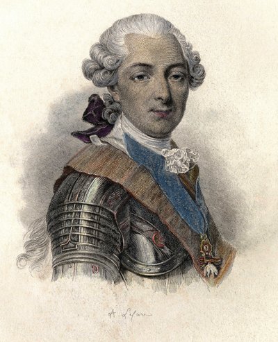 Portret van Louis Jean Marie de Bourbon, Hertog van Penthievre (1725-1793), grootadmiraal en Franse mecenas. in “Portretten van Nuttige Mannen” door French School