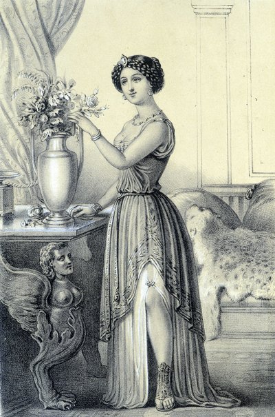 Portret van Mademoiselle de Fontenay of Teresa (Theresa of Terezia) Cabarrus, bekend als Madame Tallien - in 