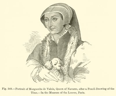 Portret van Marguerite de Valois, Koningin van Navarra door French School