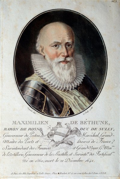 Portret van Maximilian de Bethune, Hertog van Sully (1560-1641). door French School