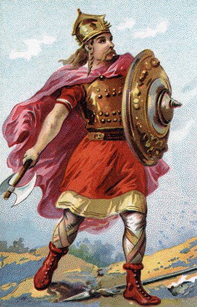 Portret van Merovee, koning van de Salische Franken van 448 tot 456. door French School