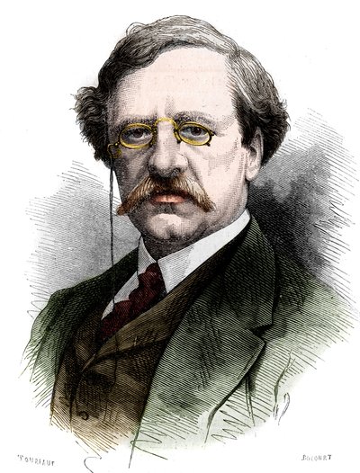 Portret van Nils Adolf Erik (Eric) Baron Nordenskjold (Nordenskiold) (1832-1901), Zweedse natuurkundige en ontdekkingsreiziger. Gravure in Le Monde Illustré nr. 1178 van 25 oktober door French School