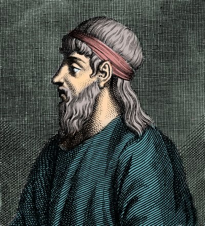 Portret van Parmenides van Elea (fl. 5e eeuw v.Chr.), Griekse filosoof door French School