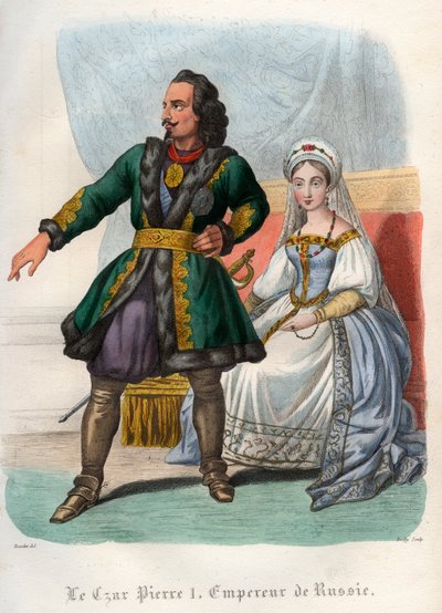 Portret van Peter de Grote (Pierre Ier Le Grand) (1672-1725), Russische tsaar door French School