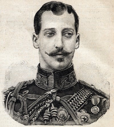 Portret van prins Albert Victor (1864-1892), hertog van Clarence en Avondale, en kleinzoon van koningin Victoria van Engeland, uit de Franse krant Le Petit Parisien door French School