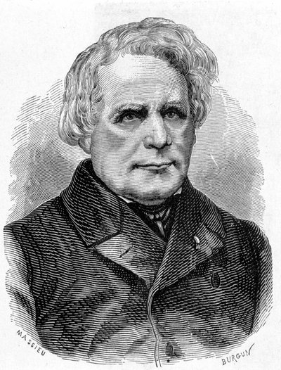Portret van Ruhmkorff Heinrich Daniel (1803 - 1877), bouwer van natuurkundige instrumenten (het inductieapparaat), Duitse mechanicus en elektricien - in 