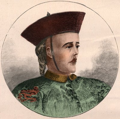 Portret van De Guangxu, Keizer van China (1871-1908). door French School