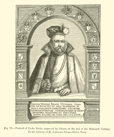 Portret van Tycho Brahe, gegraveerd door Gheyn, aan het einde van de zestiende eeuw door French School