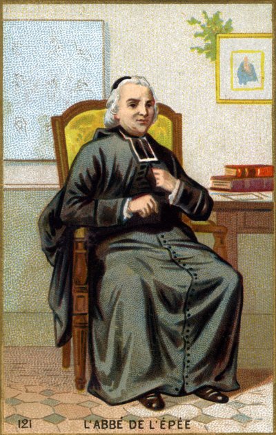 Portret van de Abt van het Zwaard (1712-1789). Chromolithografie van het einde van de 19e eeuw door French School