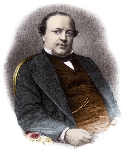 Portret van de Franse advocaat Charles Alexandre Lachaud - gravure uit de 19e eeuw door French School