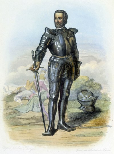 Portret van de Ridder Bayard (1475-1524) - in "Le Plutarch francais", ed. Mennechet door French School
