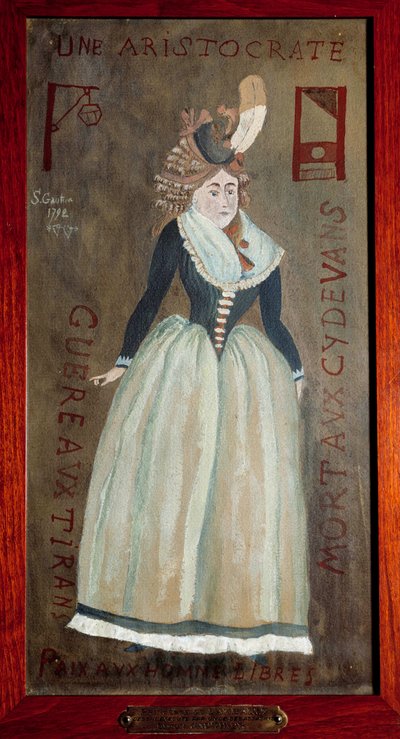 Portret van de prinses van Lamballe (Marie-Therese Louise de Savoie-Carignan) geschilderd door een van haar moordenaars (1792) Parijs, Prefectuur van Politie door French School