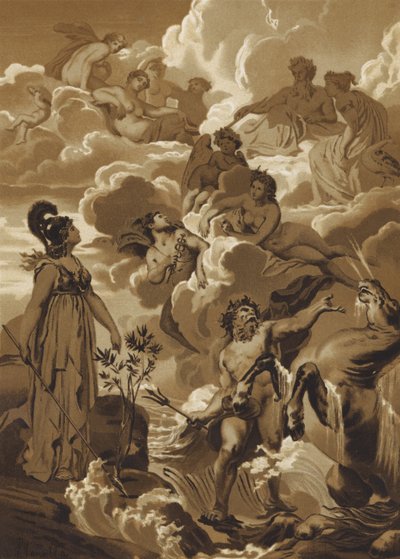 Poseidon en Athena betwisten het recht om Athene te benoemen door French School
