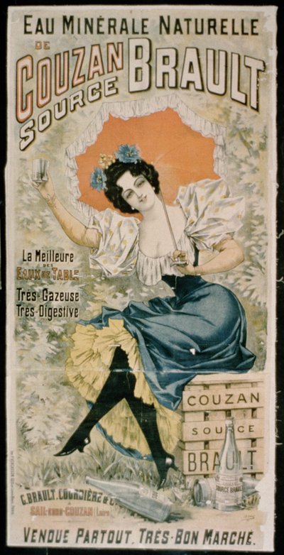 Poster voor Brault Natuurlijk Mineraalwater uit Couzan door French School