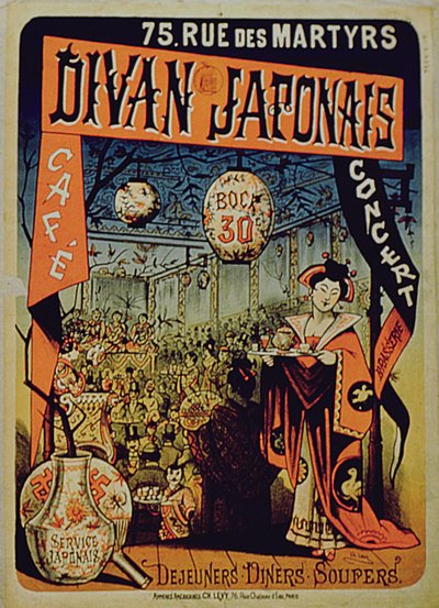 Poster voor Divan Japonais, Parijs door French School