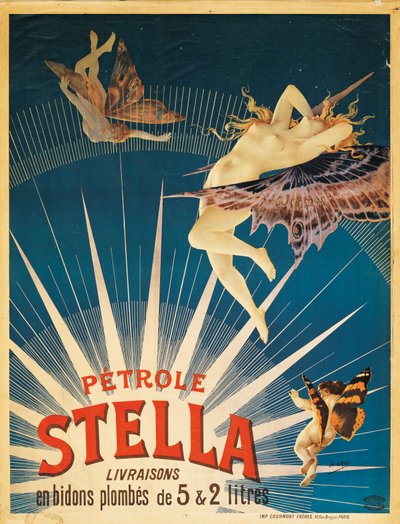 Poster die Stella benzine adverteert, 1897 door French School