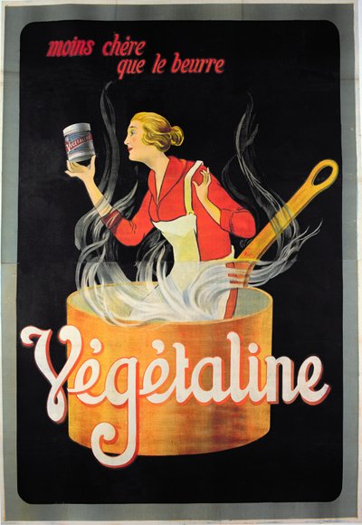 Poster die Vegetaline margarine adverteert door French School