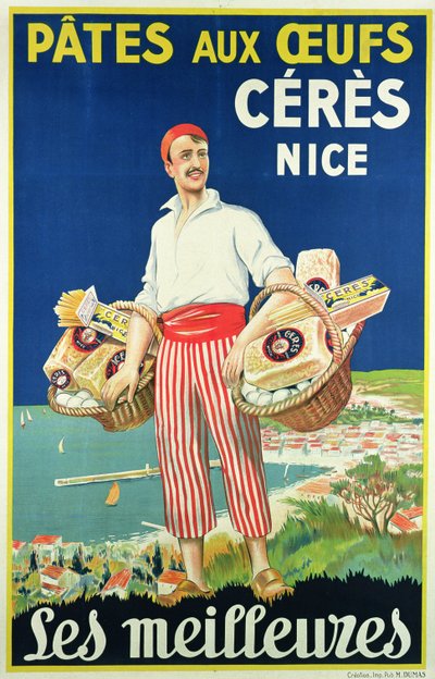 Poster die pasta gemaakt door Ceres adverteert door French School