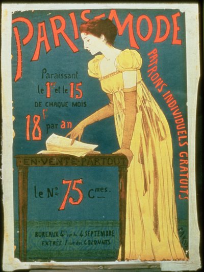 Poster voor abonnementen op Paris Mode Magazine door French School