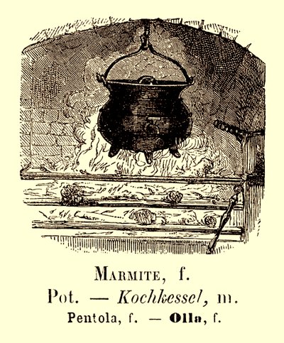 Pot Illustratie uit Album Vocabulaire, c.1880 door French School