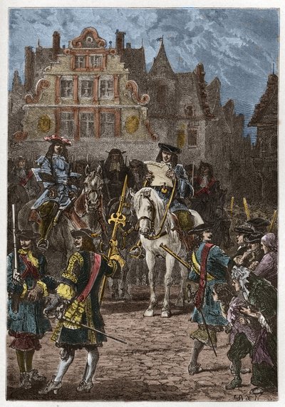 Proclamatie van de herroeping van het Edict van Nantes (22 oktober) door French School