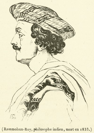 Rammohun-Roy, Indiase filosoof, overleden in 1833 door French School