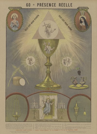 Werkelijke aanwezigheid van Christus in de Eucharistie door French School
