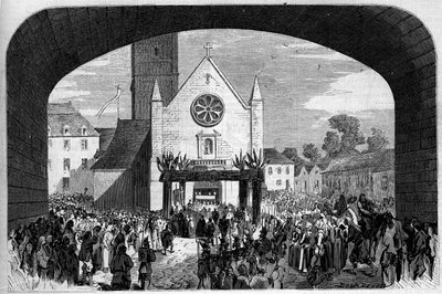 Religieuze architectuur: uitzicht op de kerk van Saint Anne d