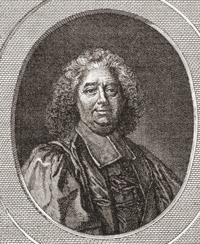 René Pucelle, 1655-1745. Franse magistraat en abt van Saint Leonard Corbigny. Uit Les Heures Libres gepubliceerd in 1908. door French School