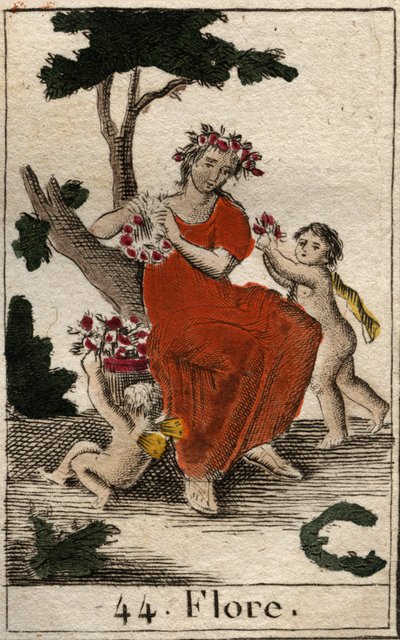 Voorstelling van Flora, godin van de bloemen en het voorjaar. Uit 