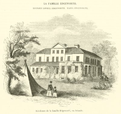 Residentie van de familie Edgeworth, in Ierland door French School