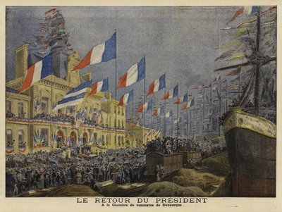 Terugkeer van de Franse president Felix Faure van zijn bezoek aan Rusland, 1897 door French School