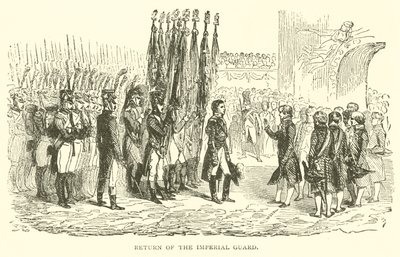 Terugkeer van de Keizerlijke Garde (gravure) door French School