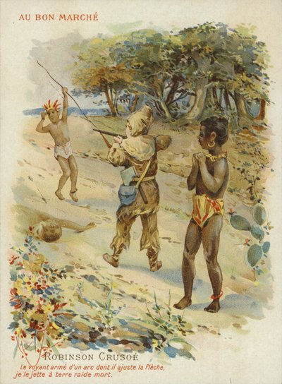 Robinson Crusoe met Vrijdag door French School