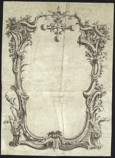 Rococo ontwerp voor een lijst door French School