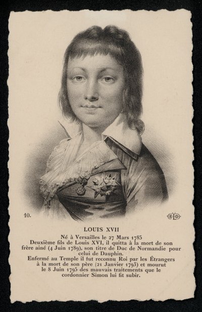Koning Lodewijk XVII door French School